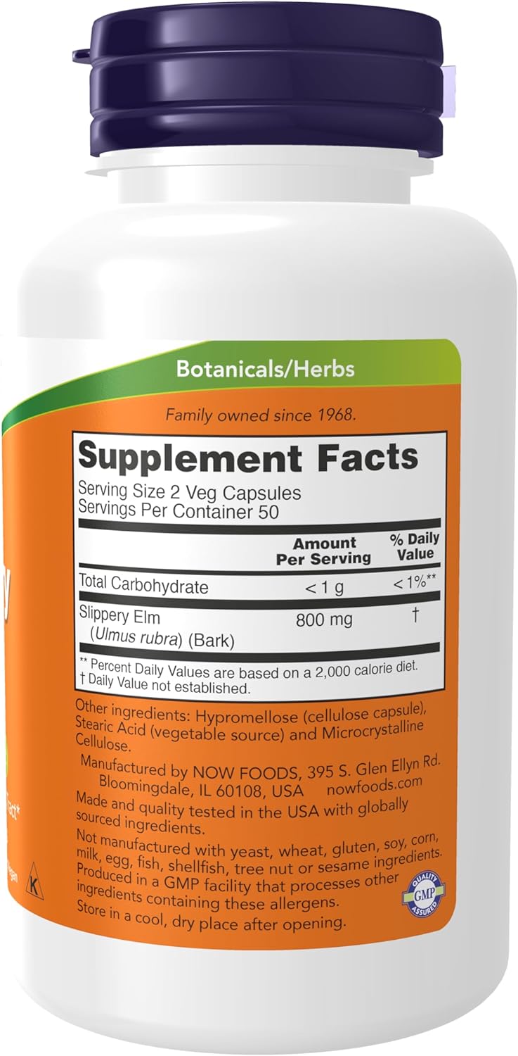 Slippery Elm 400mg 100 Capsules