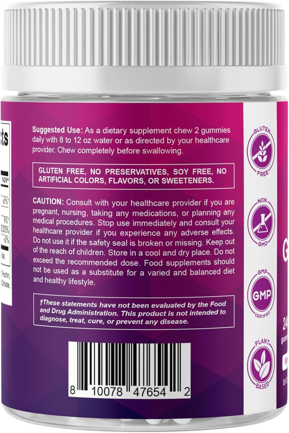 Vitamatic Biotin Gummies 10,000 mcg  - 240 Vegan Gummies