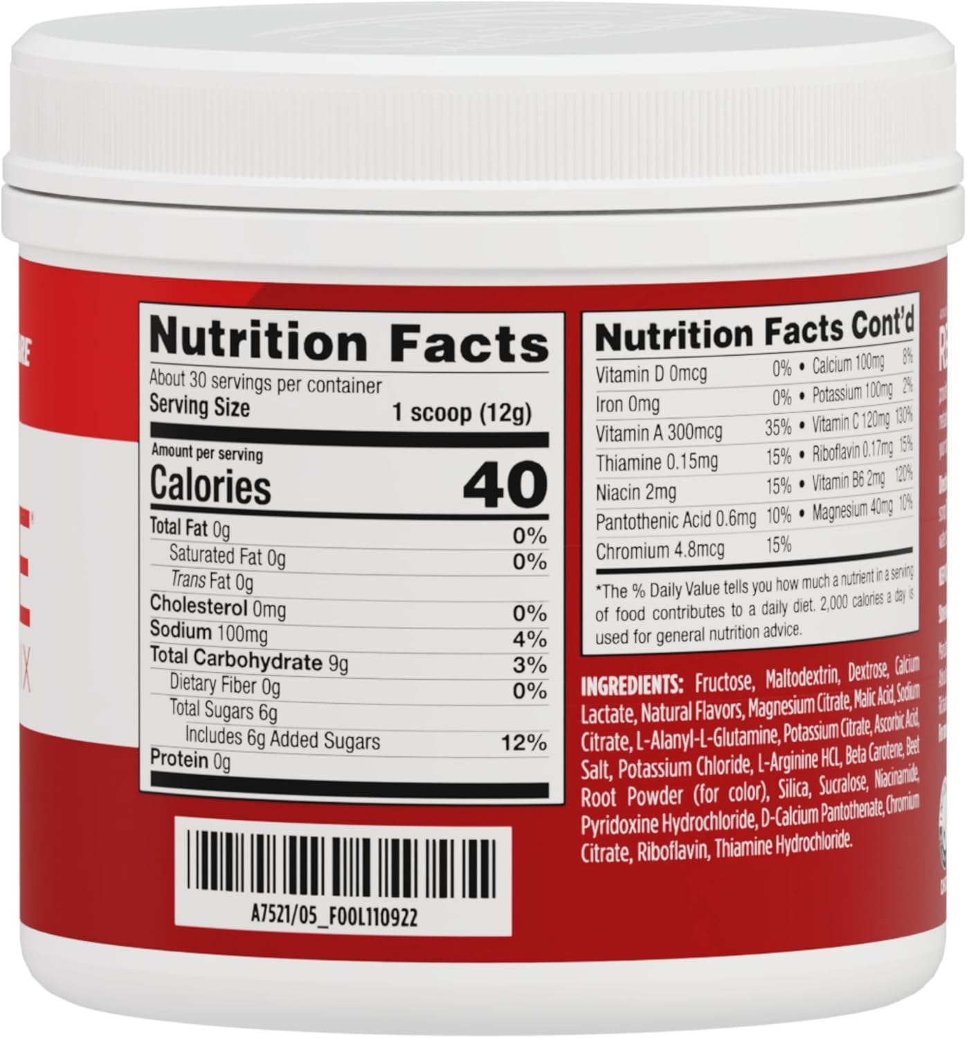 AdvoCare Rehydrate Electrolyte Drink Mix  - Red Raspberry, 12.7 oz