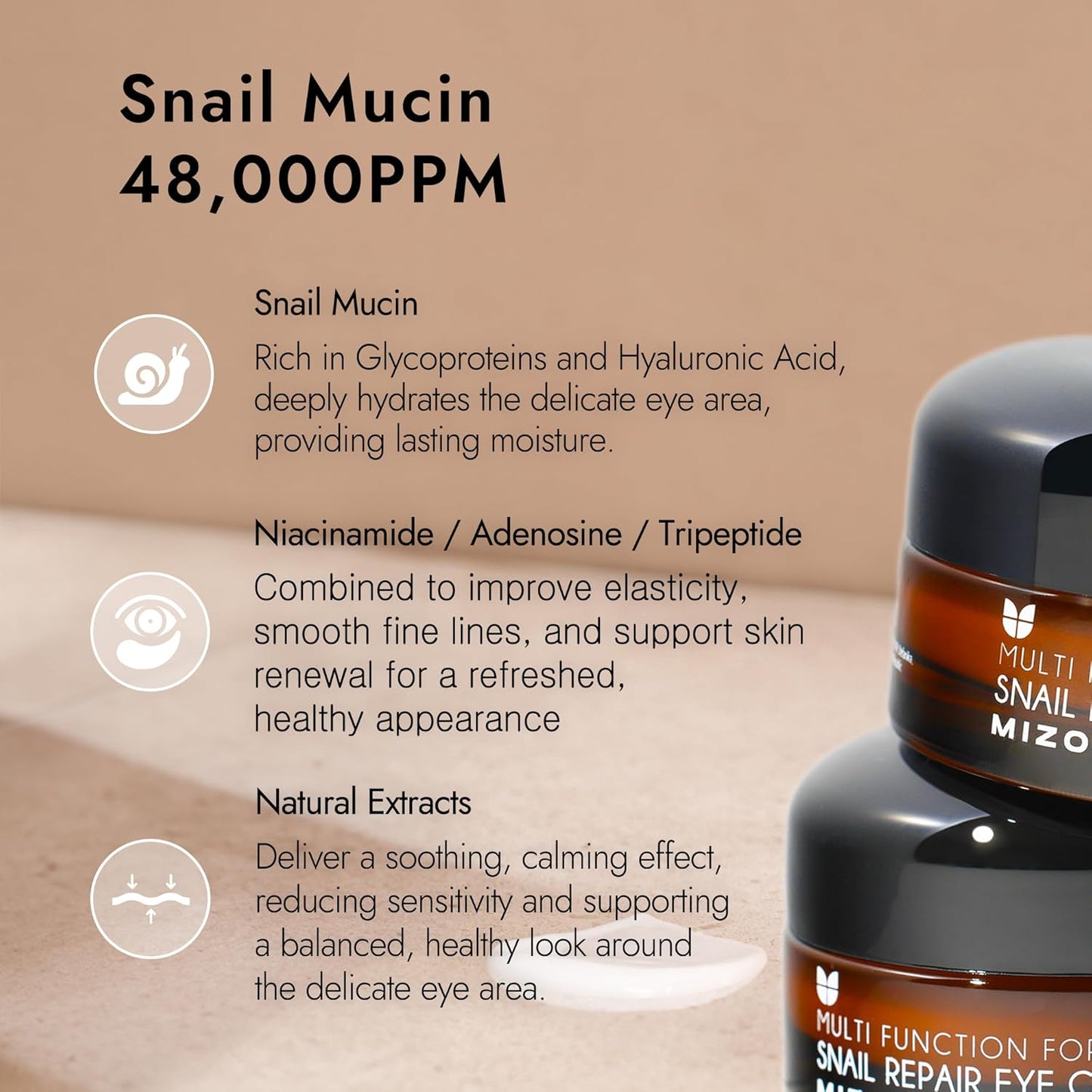 MIZON Snail Line Snail Repair Eye Cream - 0.84 oz