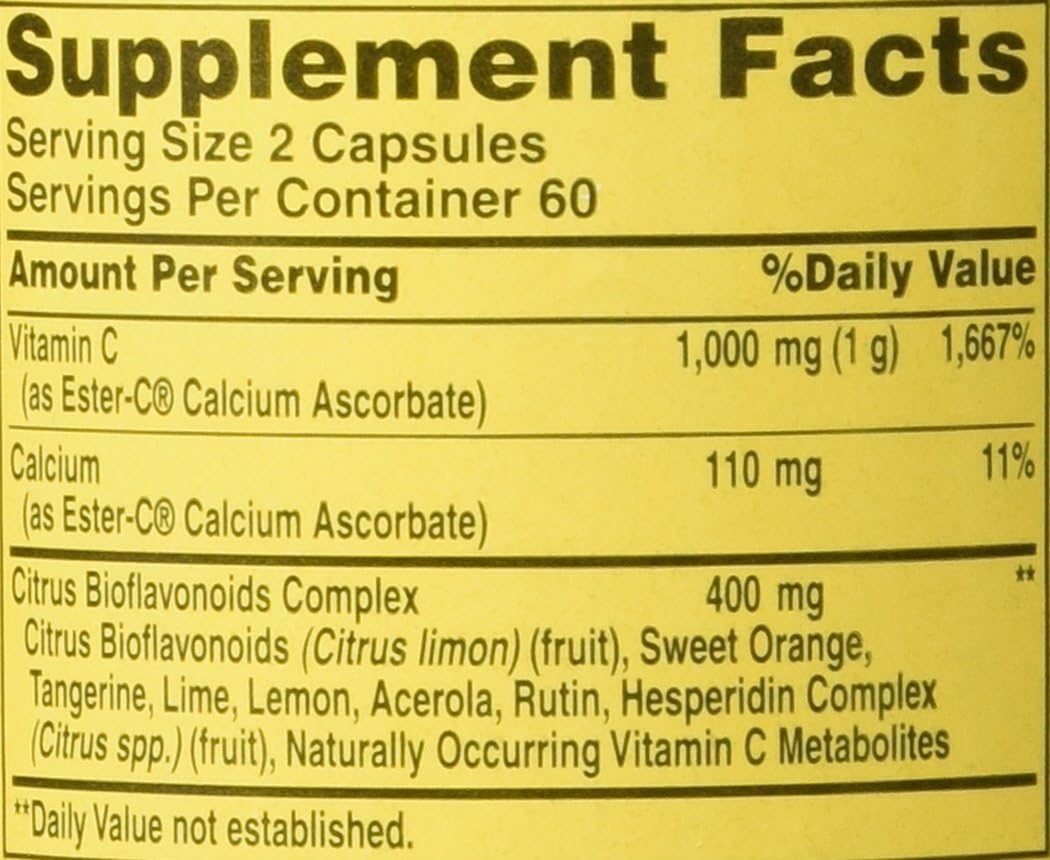 Ester-C® 500 mg with Citrus Bioflavonoids Capsules 120