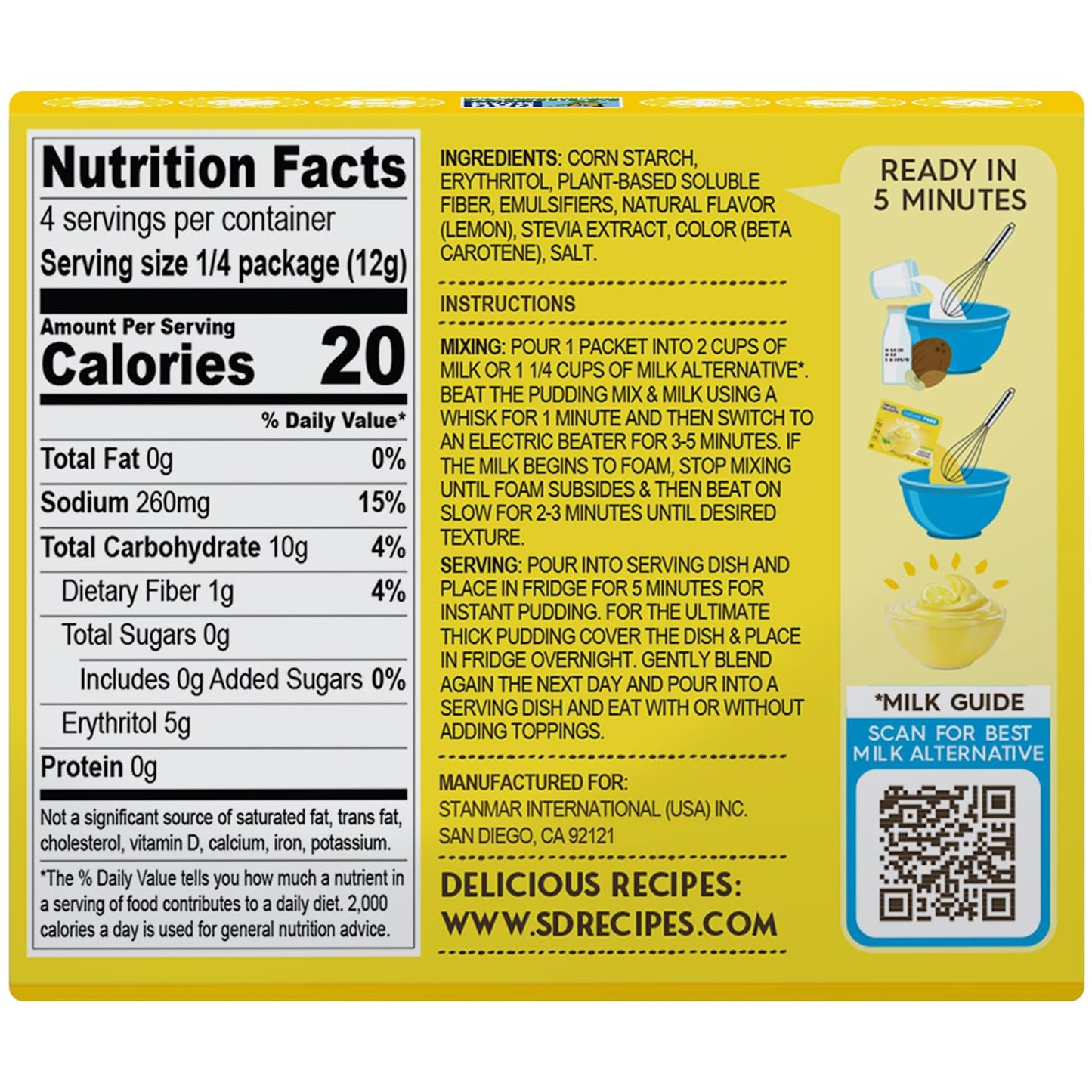 Simply Delish Instant Delicious Lemon 6 Pack Pudding Mix