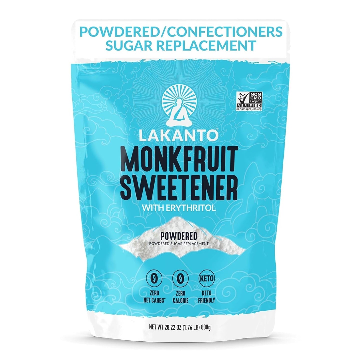 Lakanto Powdered Monk Fruit Sweetener with Erythritol -Powdered - 1.76 lb