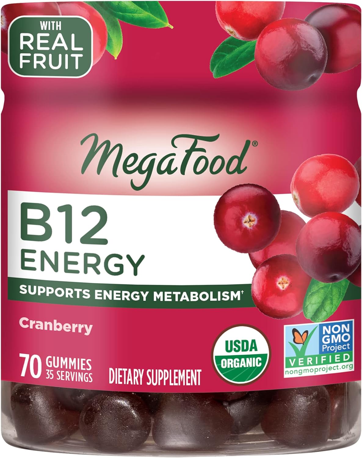 MegaFood B12 Energy Gummies - Supports Energy Metabolism 70 count
