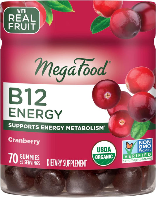 MegaFood B12 Energy Gummies - Supports Energy Metabolism 70 count
