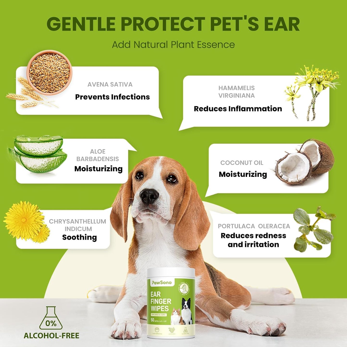Dog Ear Wipes - 100 Count Dog Ear Cleaner