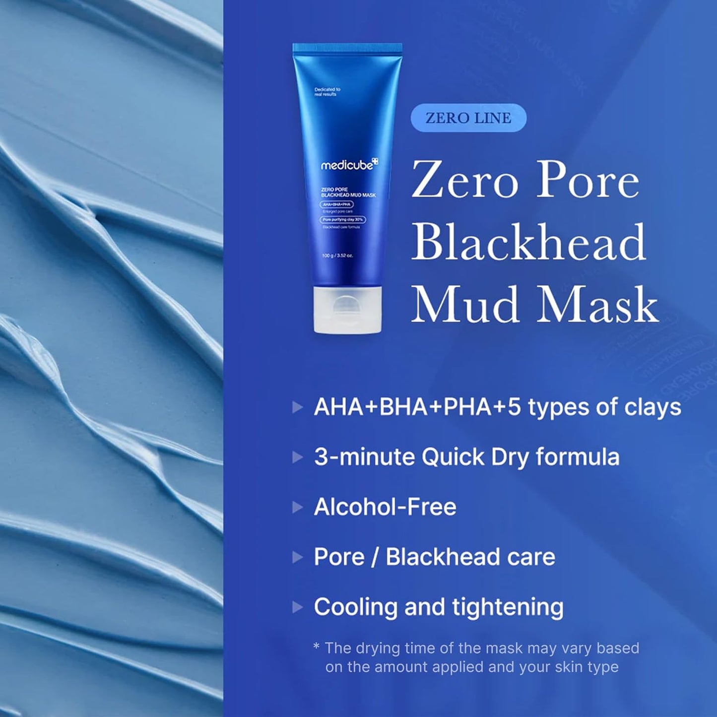 Medicube Zero Pore Blackhead Mud Facial Mask  - 3.52 oz