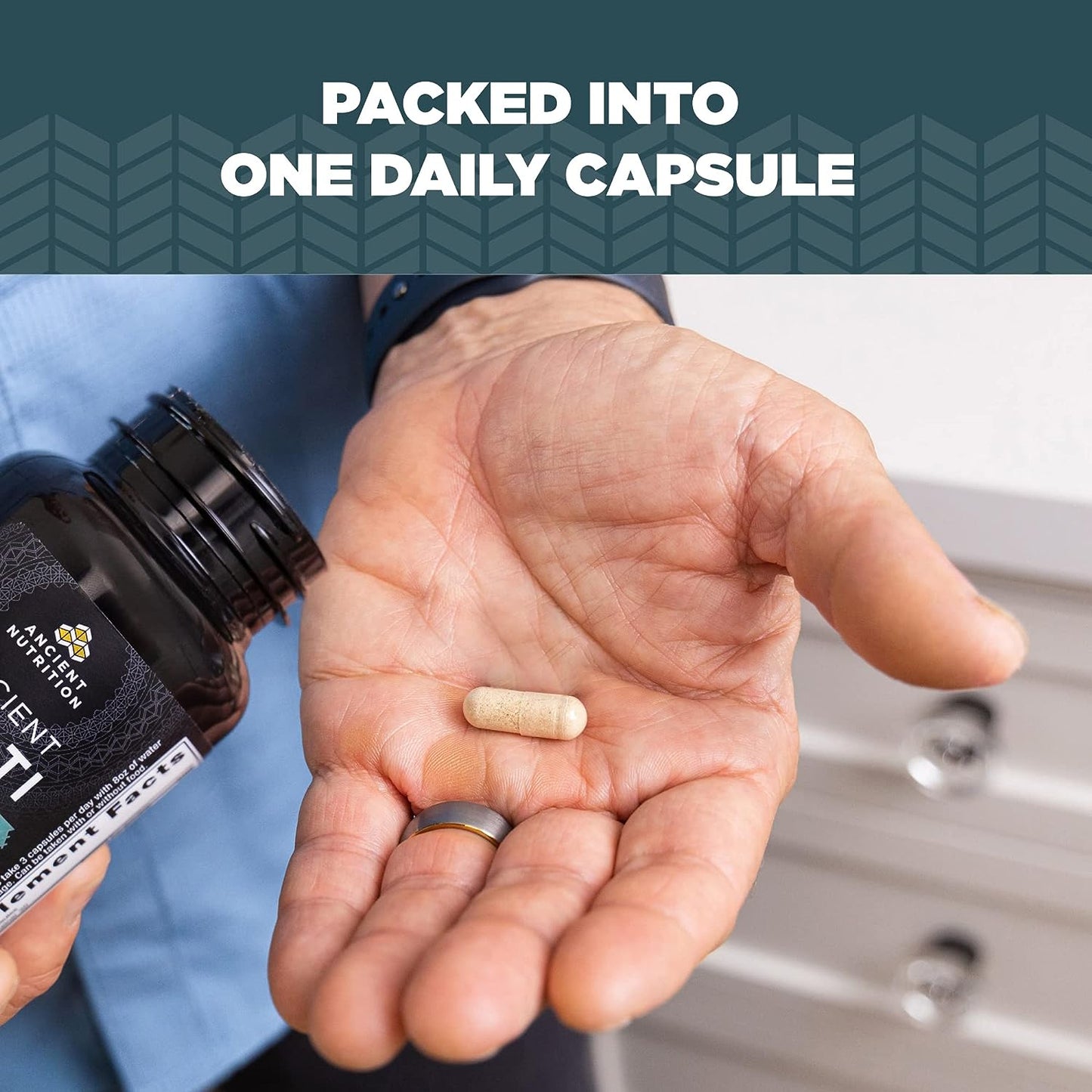 Multivitamin for Men by Ancient Nutrition, Ancient Multi Men's Once Daily Vitamin Supplement 30 Ct,