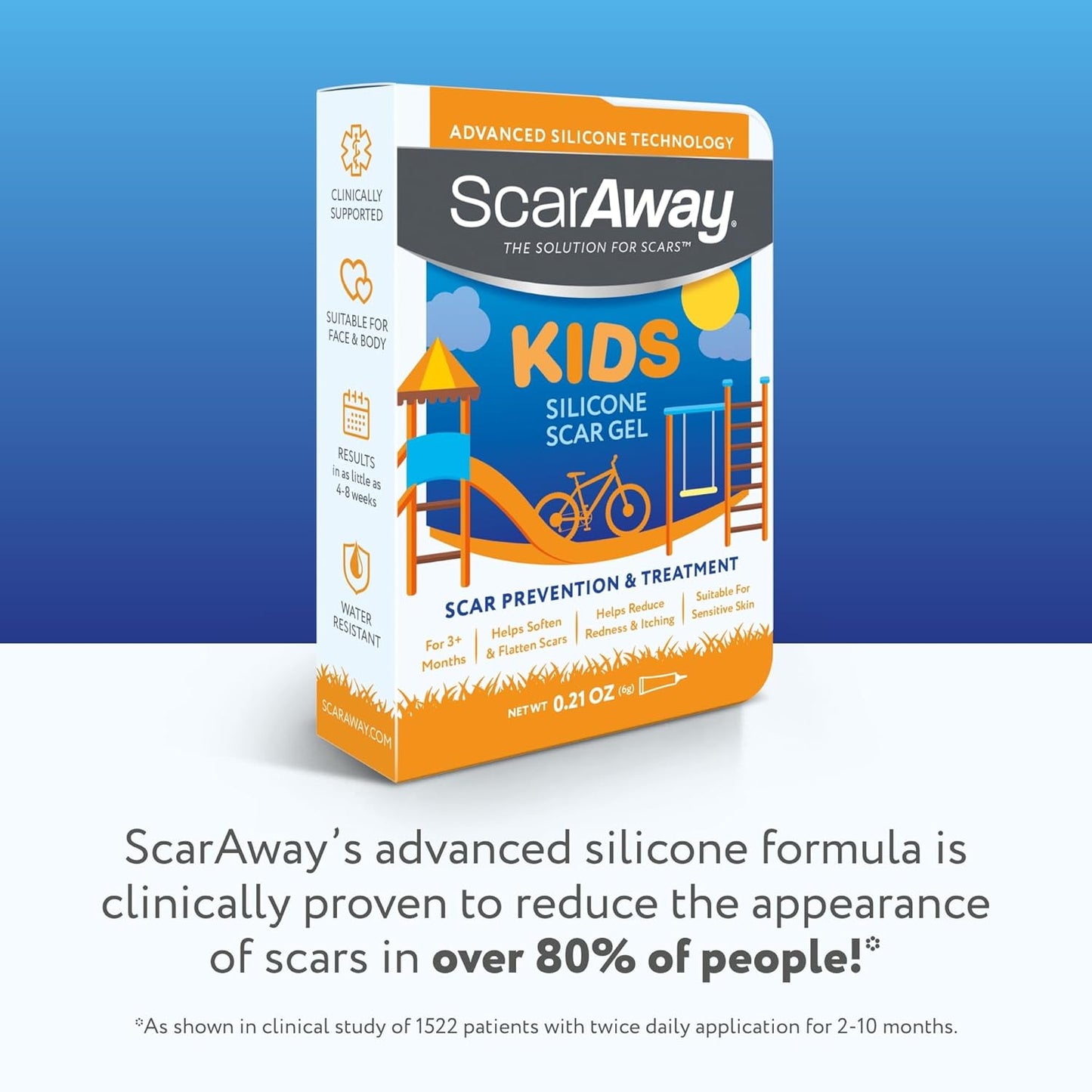 ScarAway Kids Silicone Scar Gel, 100% Medical - 6g