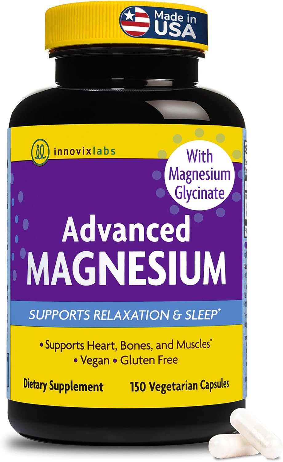 InnovixLabs Advanced Magnesium Capsules - 150 Ct, 210 mg