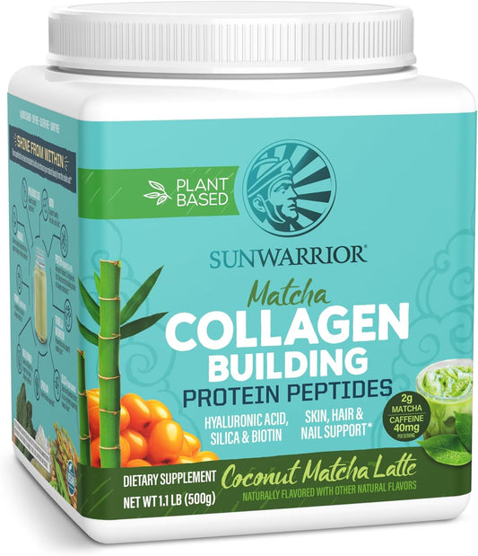 Sunwarrior Vegan Collagen Protein Powder Coconut Matcha flavour -1.1lb