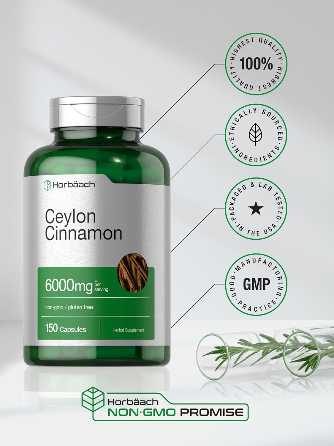 Ceylon Cinnamon Capsules 150 Count