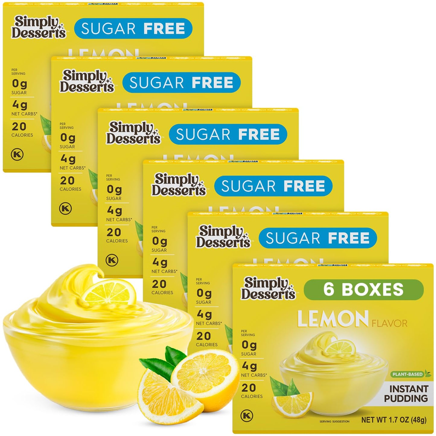 Simply Delish Instant Delicious Lemon 6 Pack Pudding Mix