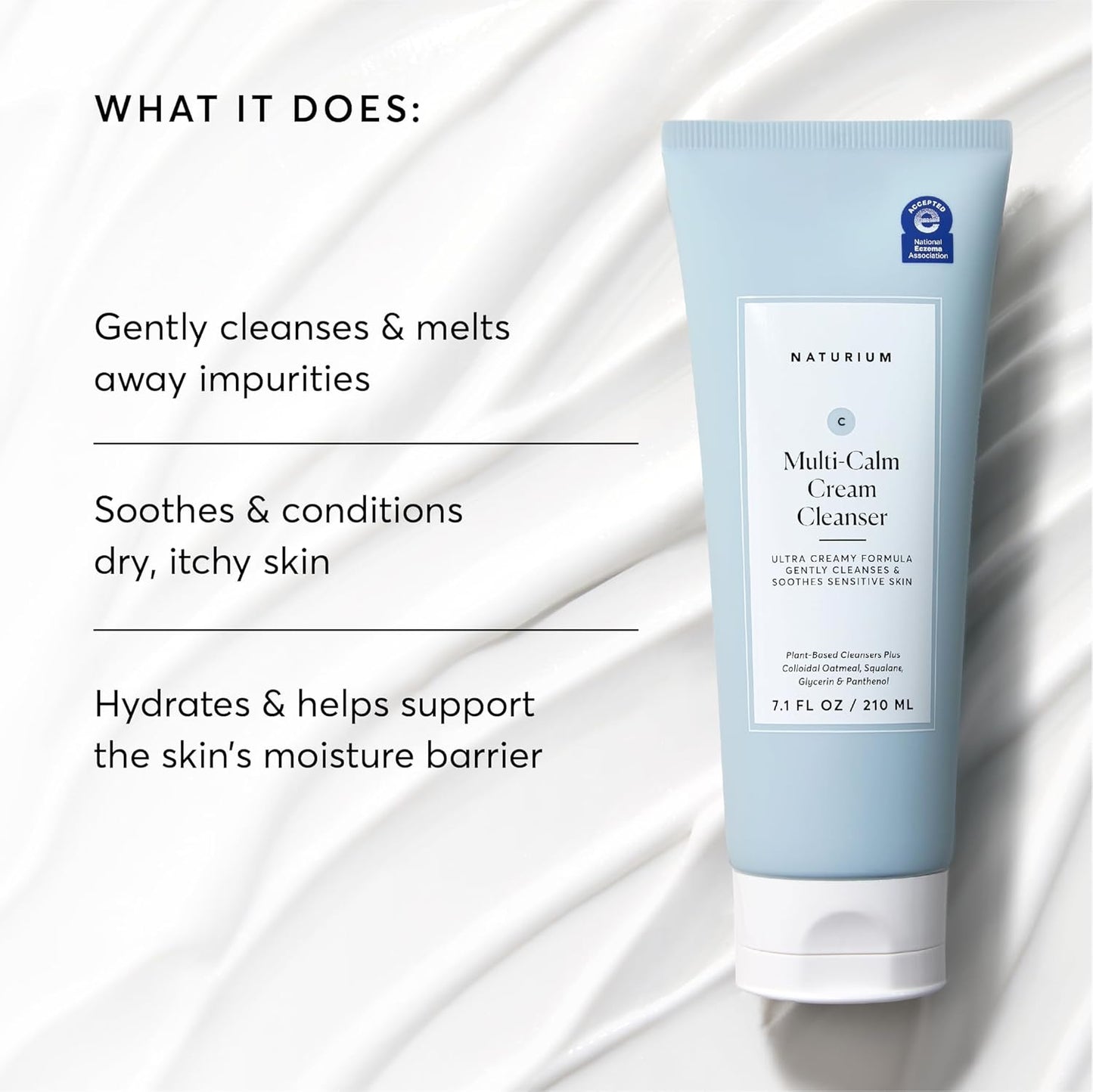 Naturium Multi-Calm Cream Cleanser face wash - 7.1 fl oz