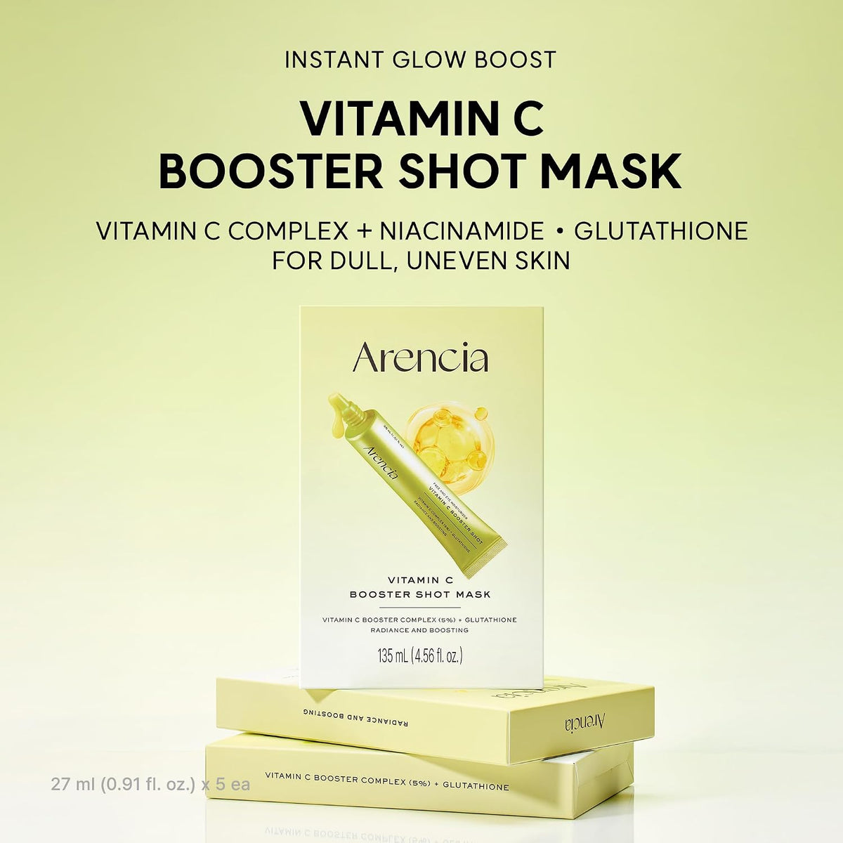 ARENCIA Vitamin C Booster Sheet Mask - 5 Sheets