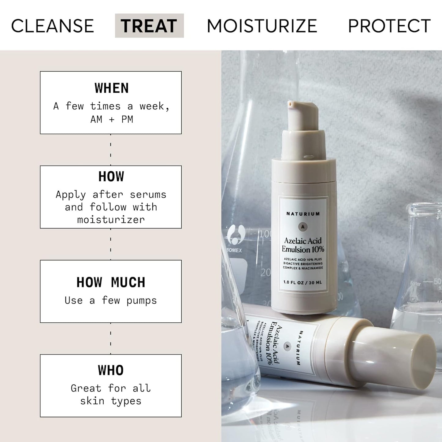 Naturium Azelaic Acid Emulsion 10%, Skin Care - 1 oz