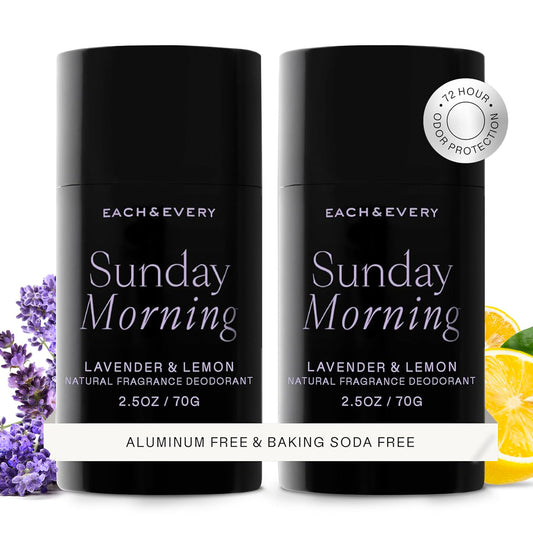 Each & Every Aluminum Free Deodorant Lavender & Lemon - 2.5oz, 2 Pack