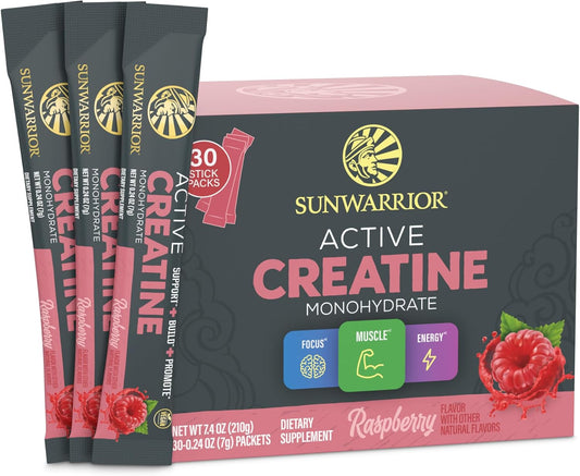 SUNWARRIOR Raspberry Active Creatine Stick Pack 30ct -  0.24 OZ