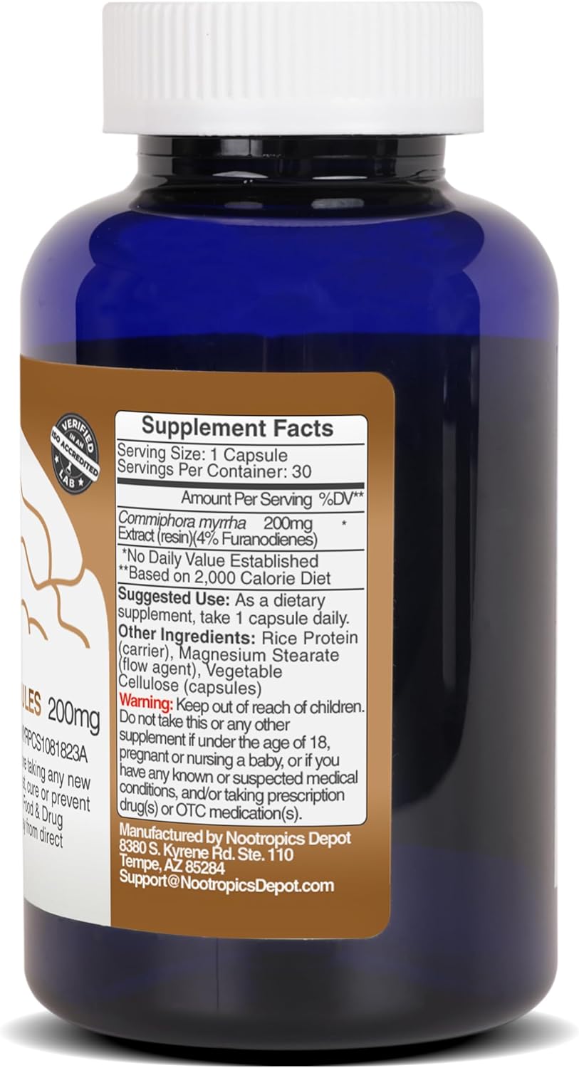 Nootropics Depot Supercritical CO2 Myrrh Extract  30 Capsules