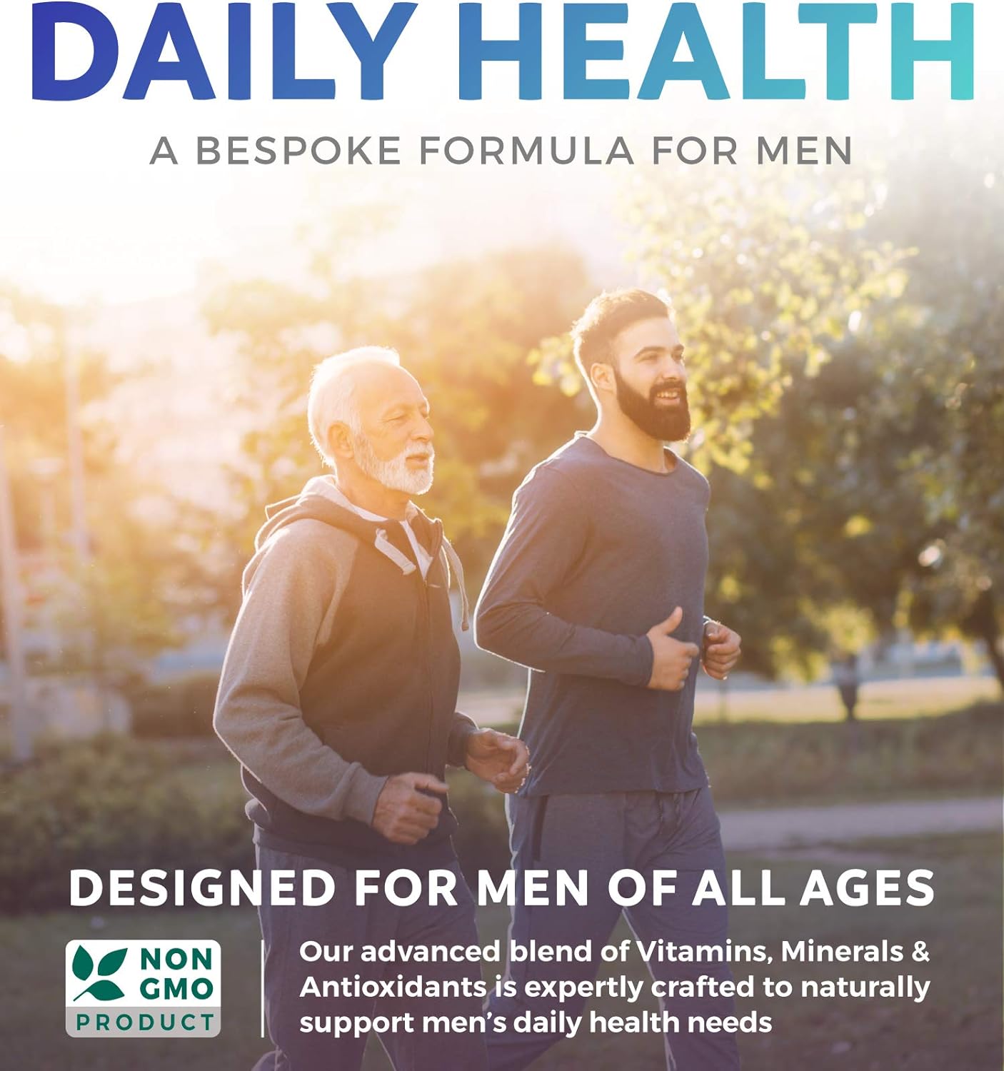 Multivitamin for Men  Daily Mens Vitamins & Multimineral Plus Energy Boost,- 60 Capsules