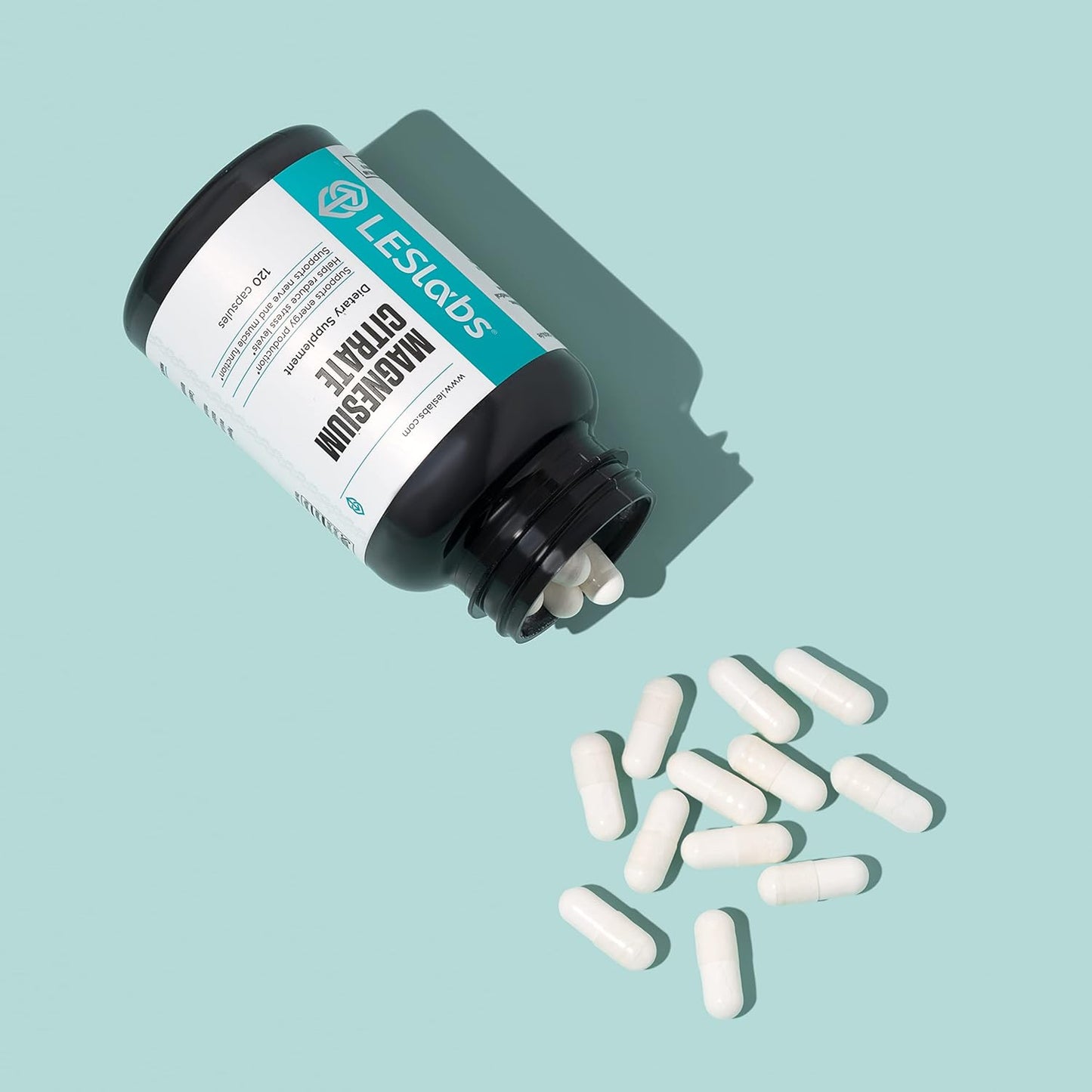 Roll over image to zoom in LES Labs Magnesium Citrate – Stress Relief,120 Capsules