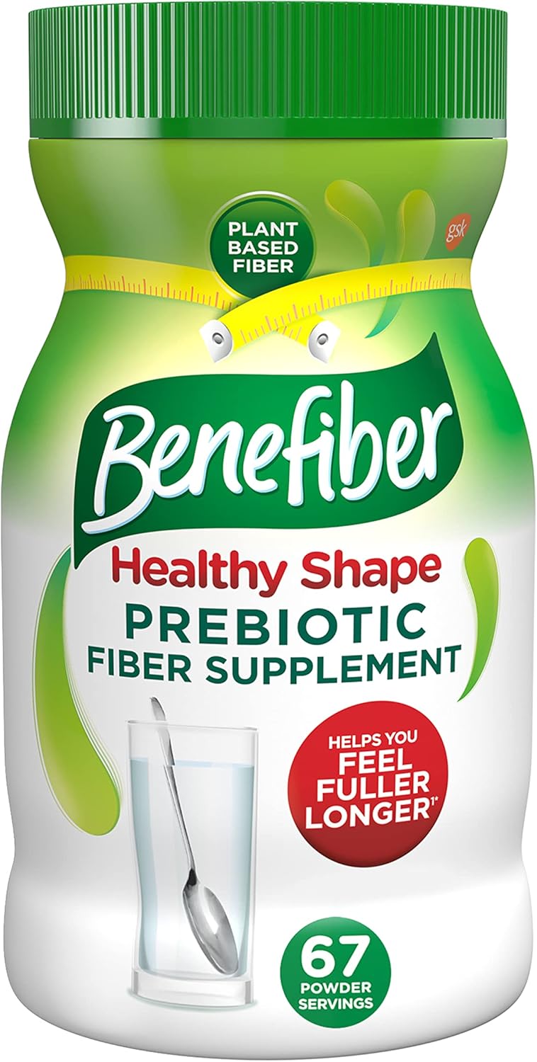 Benefiber Healthy Shape Prebiotic Fiber Supplement Powder -17.6 Ounces