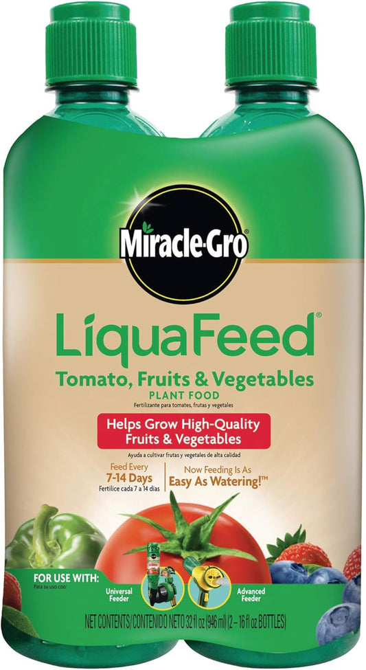 Miracle-Gro LiquaFeed Tomato, Fruits and Vegetables Plant Food 16 oz., 2-Pack