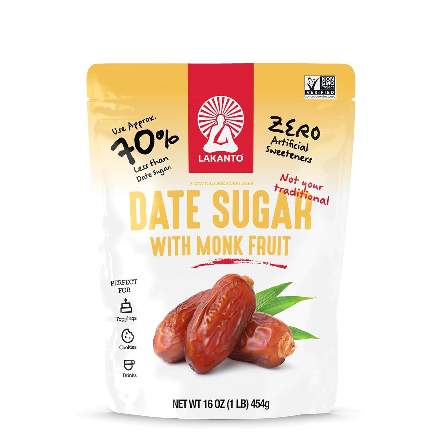 Lakanto Date Sugar with Monk Fruit Sweetener - Marinade (1 lb)