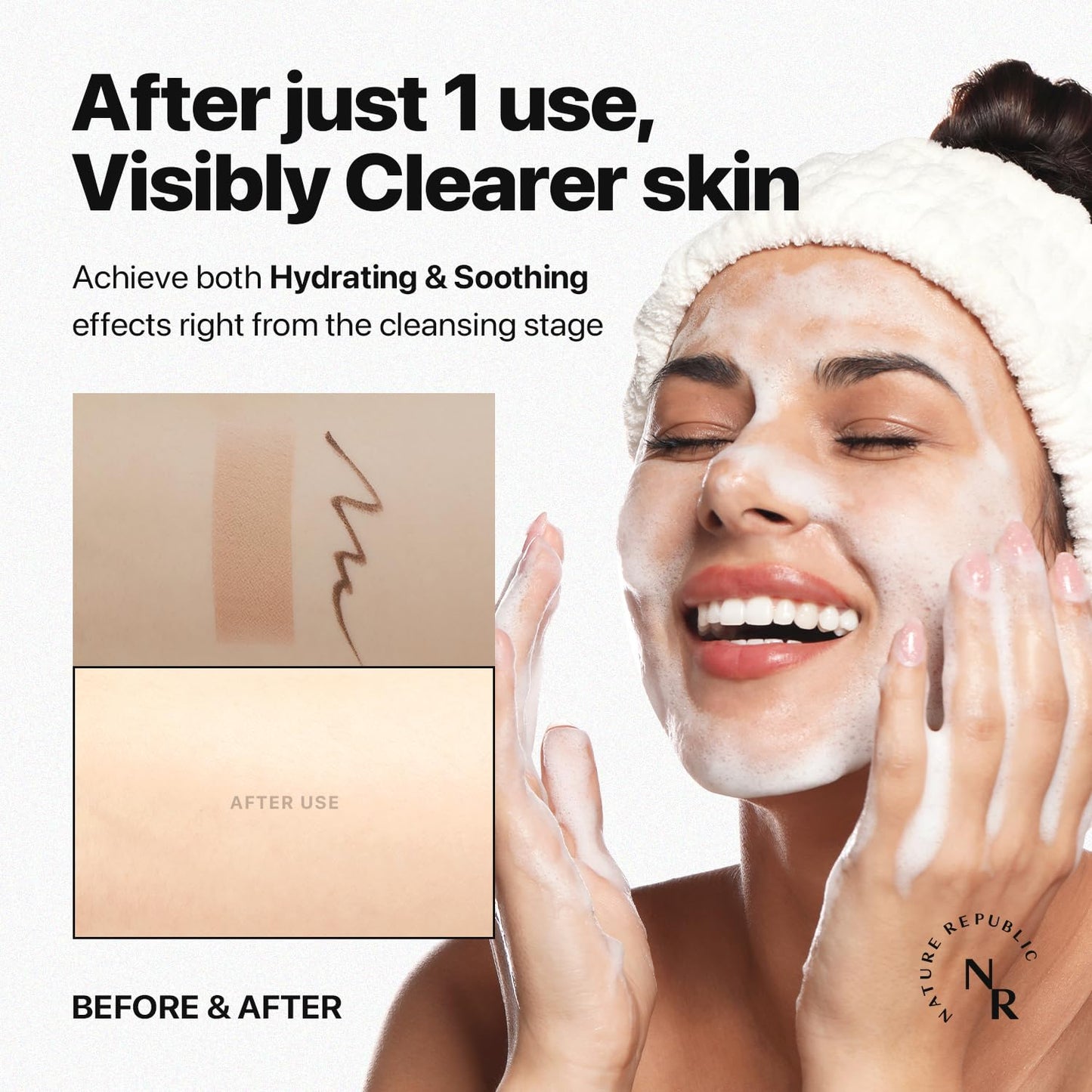 Nature Republic Mild & Moisture Aloe Vera Foam Cleanser -  5.07 fl Oz