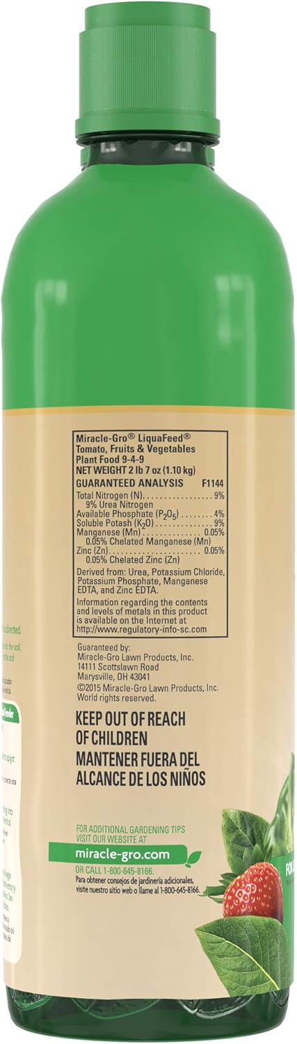 Miracle-Gro LiquaFeed Tomato, Fruits and Vegetables Plant Food 16 oz., 2-Pack