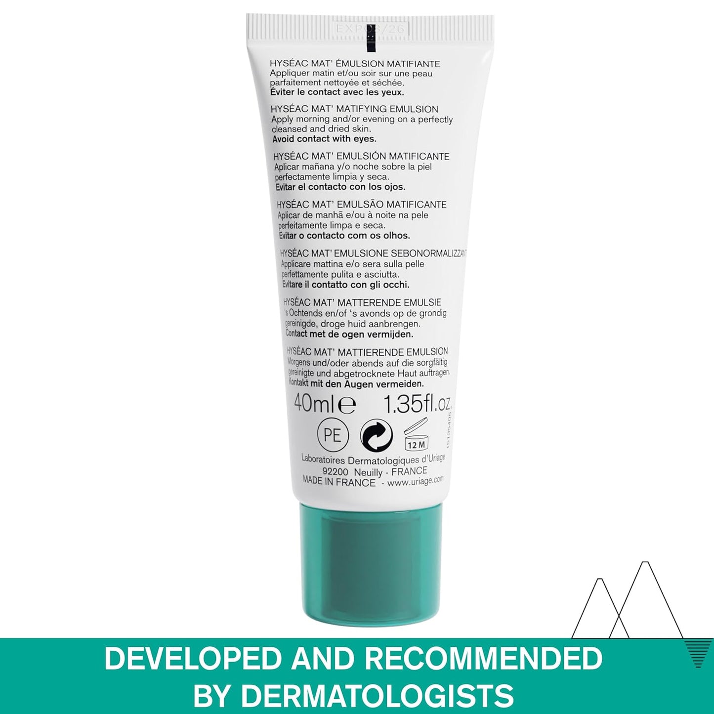 URIAGE Hyseac Mat Mattifying Gel-Cream - 1.35 oz