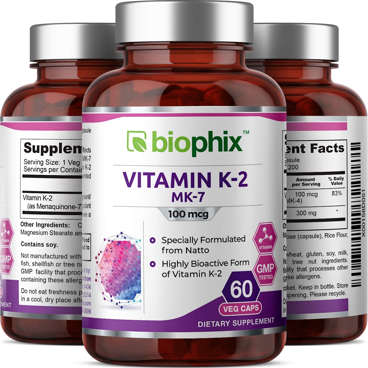 biophix Vitamin K2 MK-7-100 mcg 60 capsules