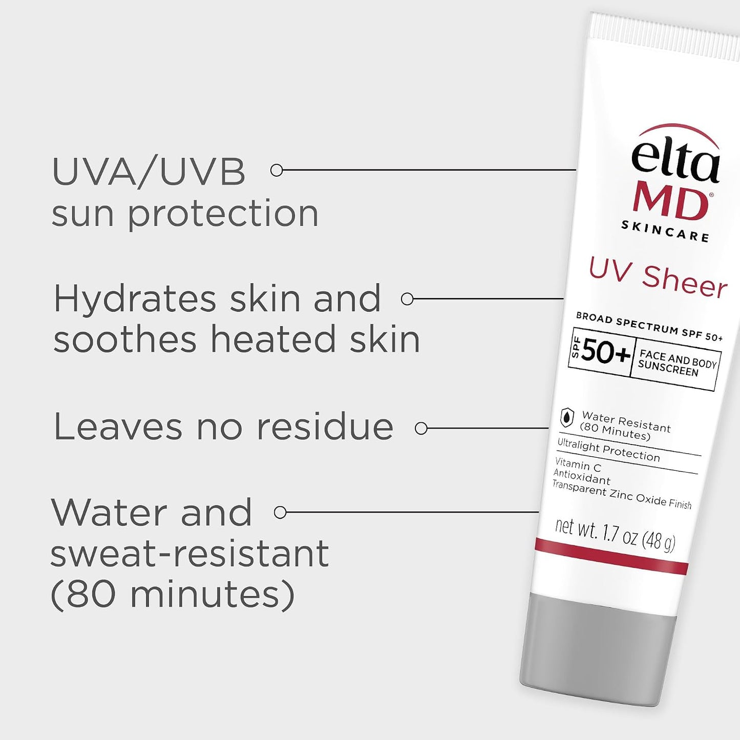 EltaMD UV Sheer Face and Body Sunscreen SPF 50+ - 1.7 oz