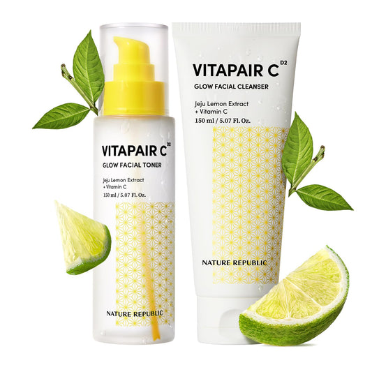 Nature Republic Vitapair C Glow Facial Cleanser Toner Set - 5.07 fl oz