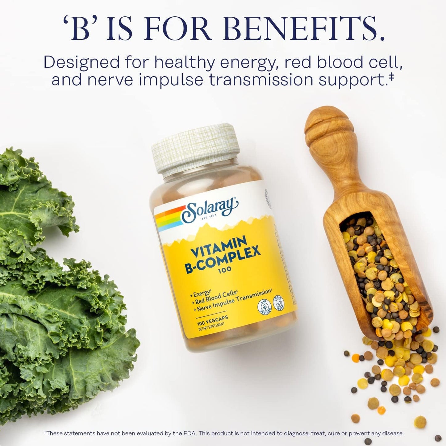 SOLARAY Vitamin B-Complex  Healthy Energy 100 Count