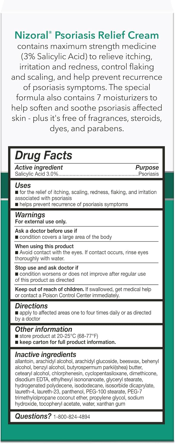 Nizoral Psoriasis Relief Cream, Maximum Strength - 4 Fl Oz