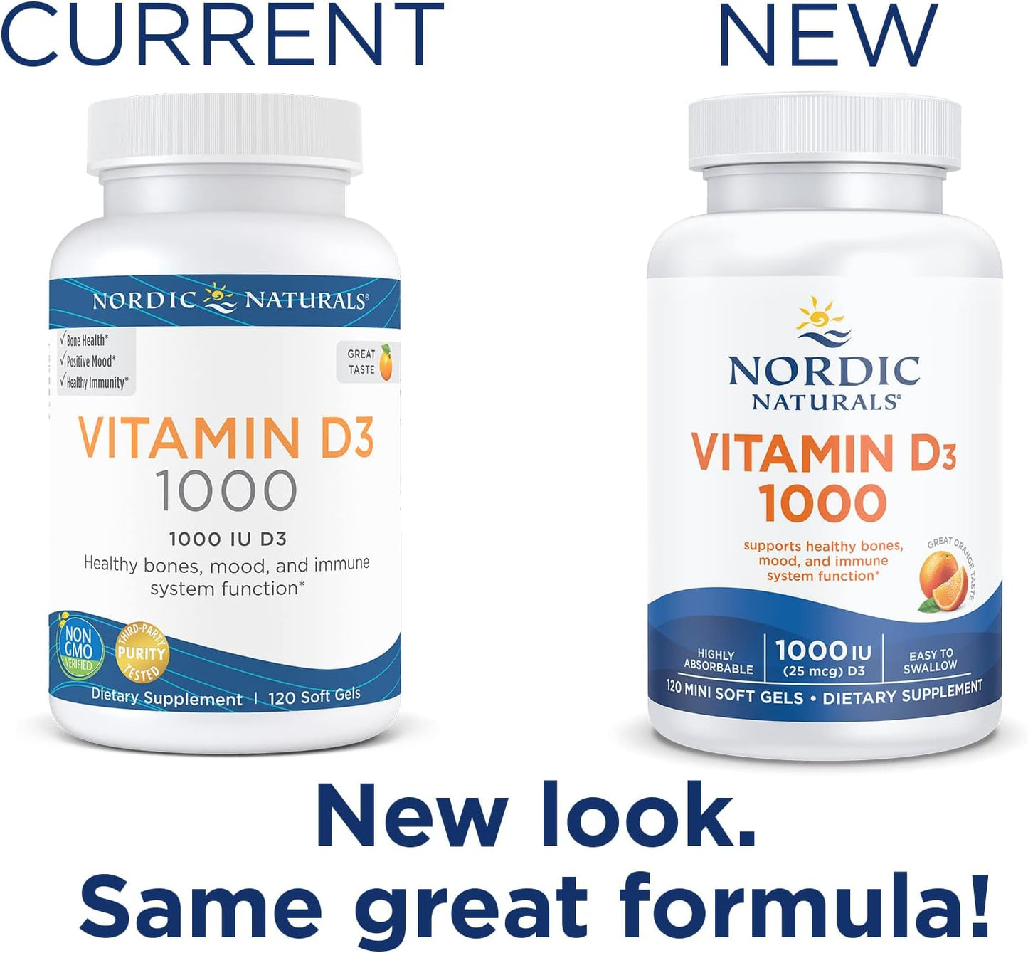 Nordic Naturals Vitamin D3 1000, Orange 120 Mini Soft Gels