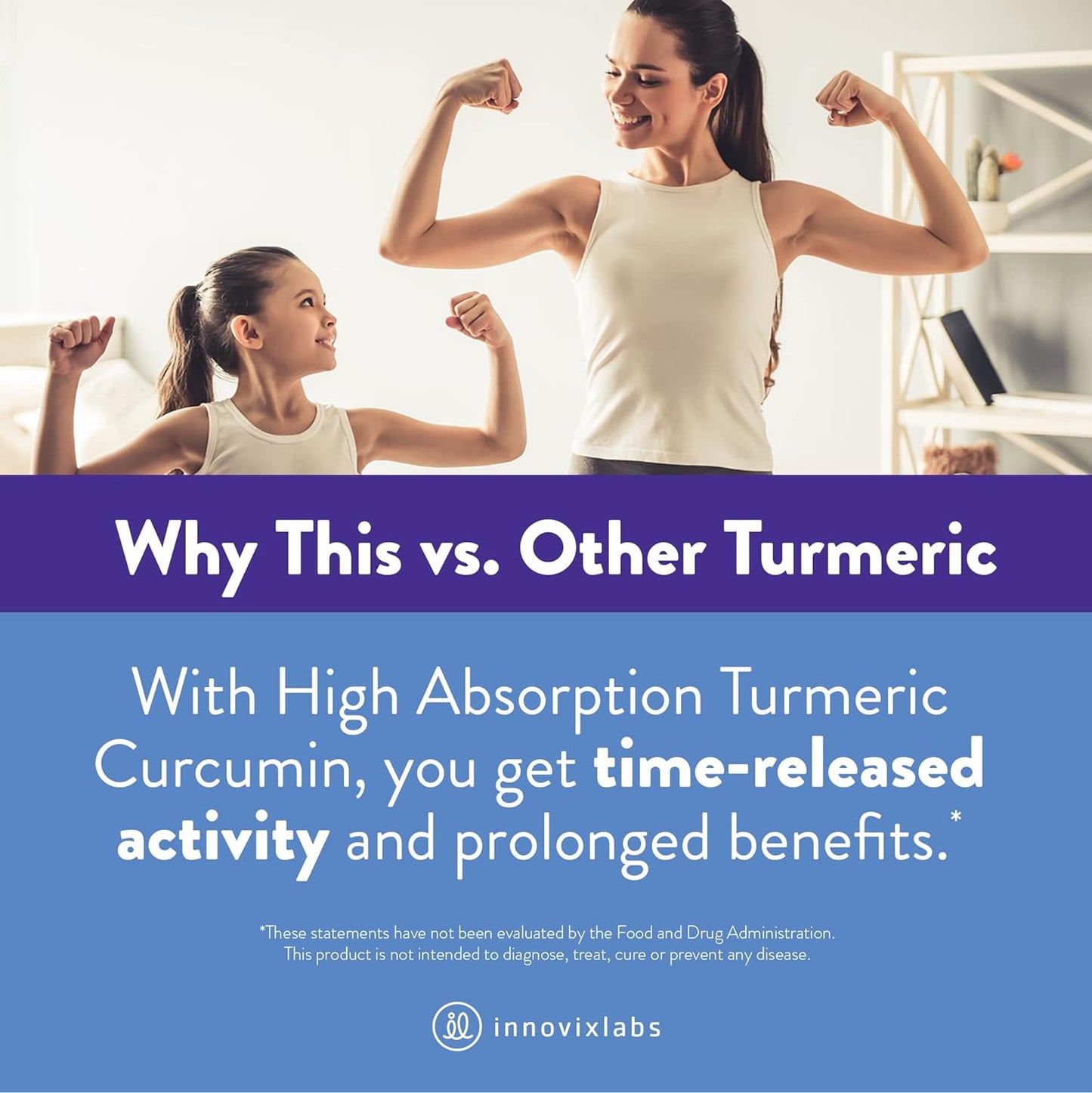 InnovixLabs Turmeric Curcumin with Black Pepper - 100 tablets