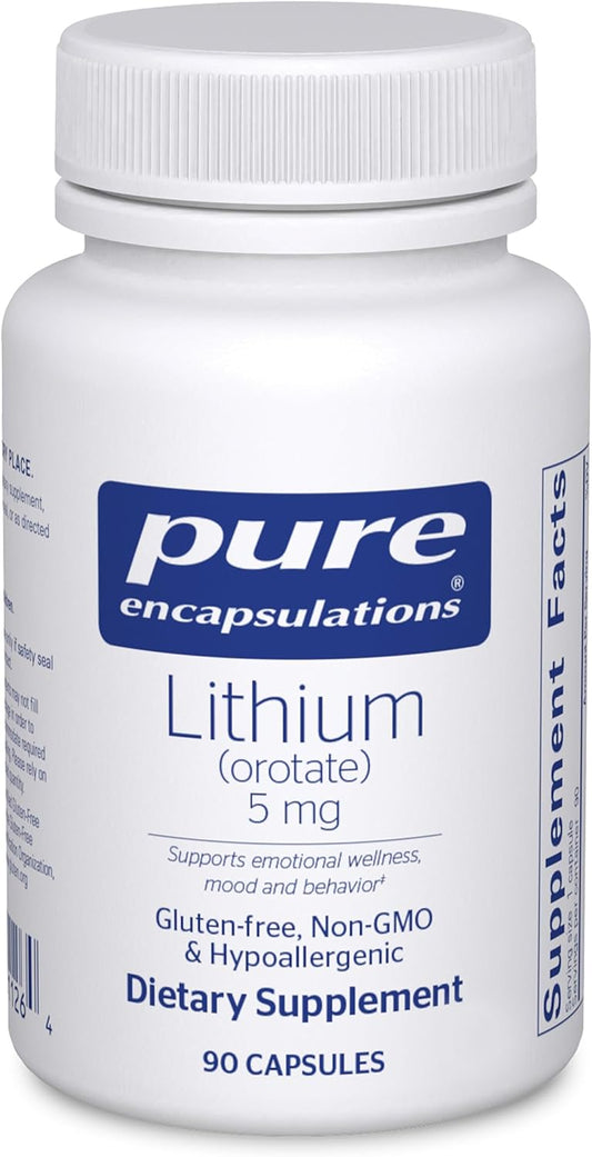 Pure Encapsulations Lithium Orotate 5 mg -  90 Capsules