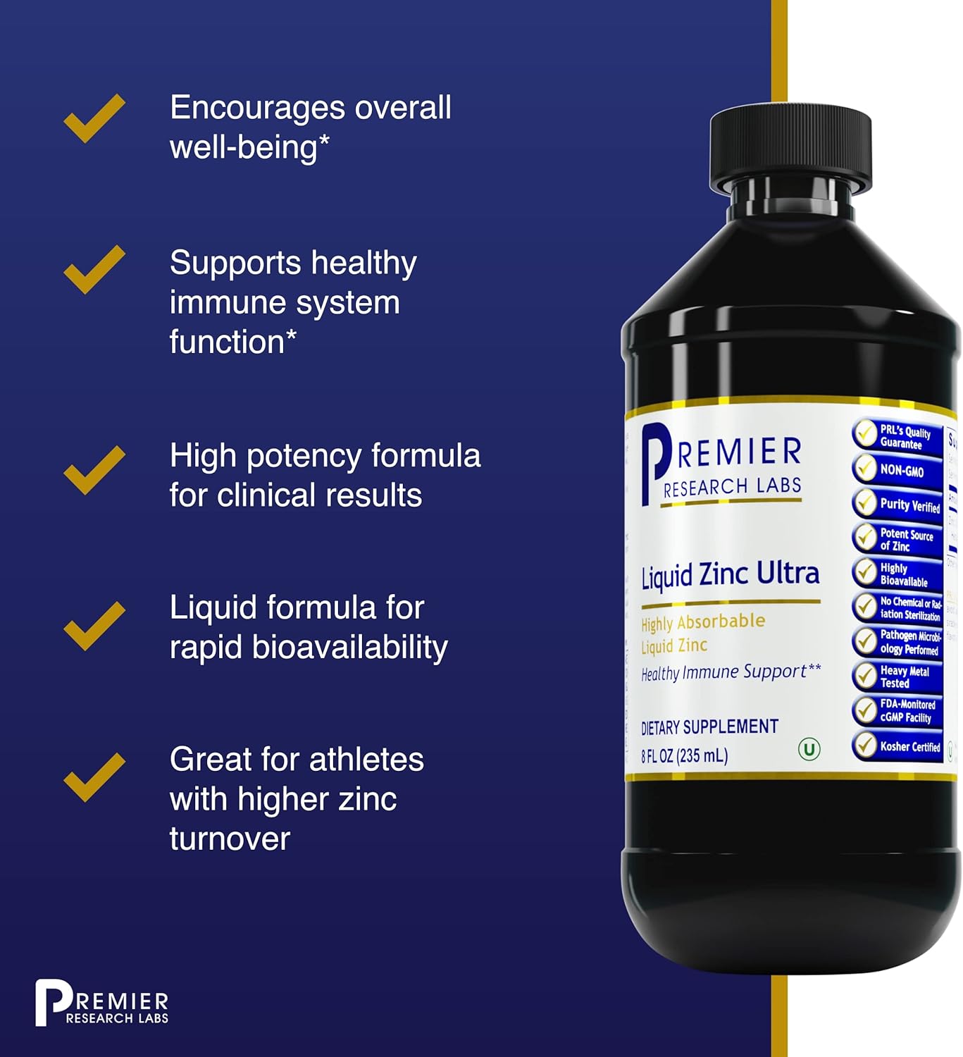 Premier Research Labs Liquid Zinc Ultra: Liquid Zinc Supplement - 8 fl oz