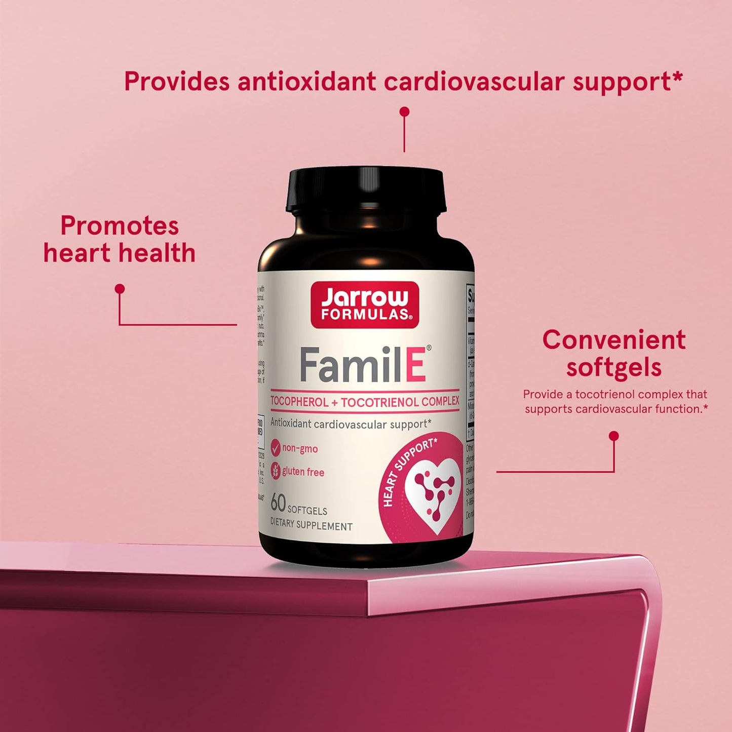 Jarrow Formulas Famil-E Tocopherol & Tocotrienols  60 Softgels