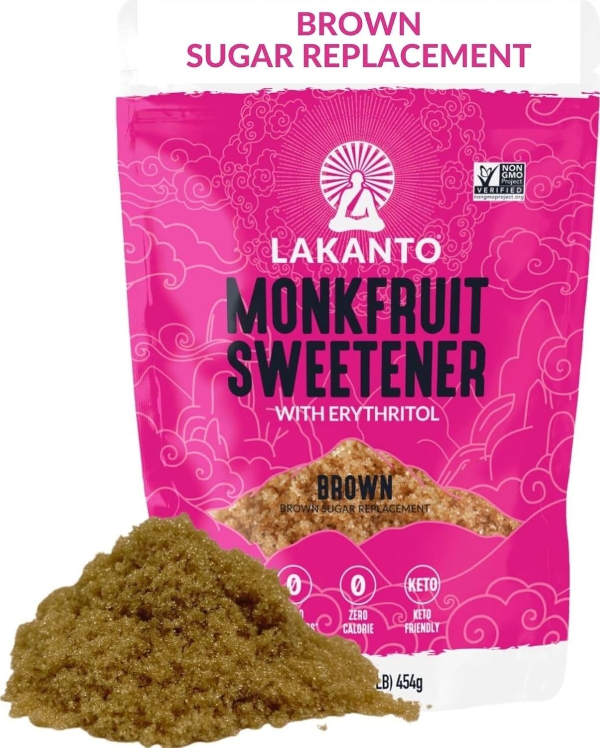 Lakanto Brown Monk Fruit Sweetener With Erythritoln - 1 Lb