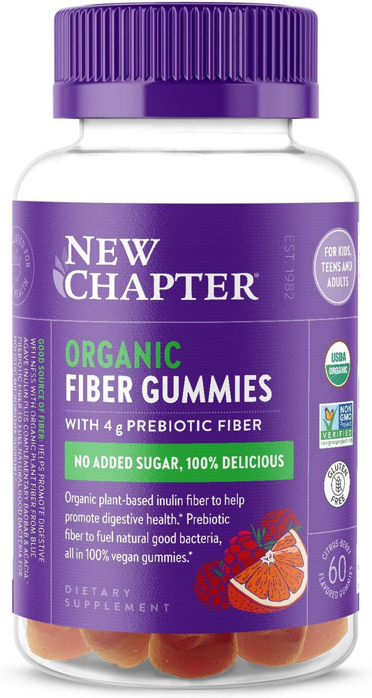 New Chapter Organic Fiber Gummies Citrus-Berry Flavored - 60 ct