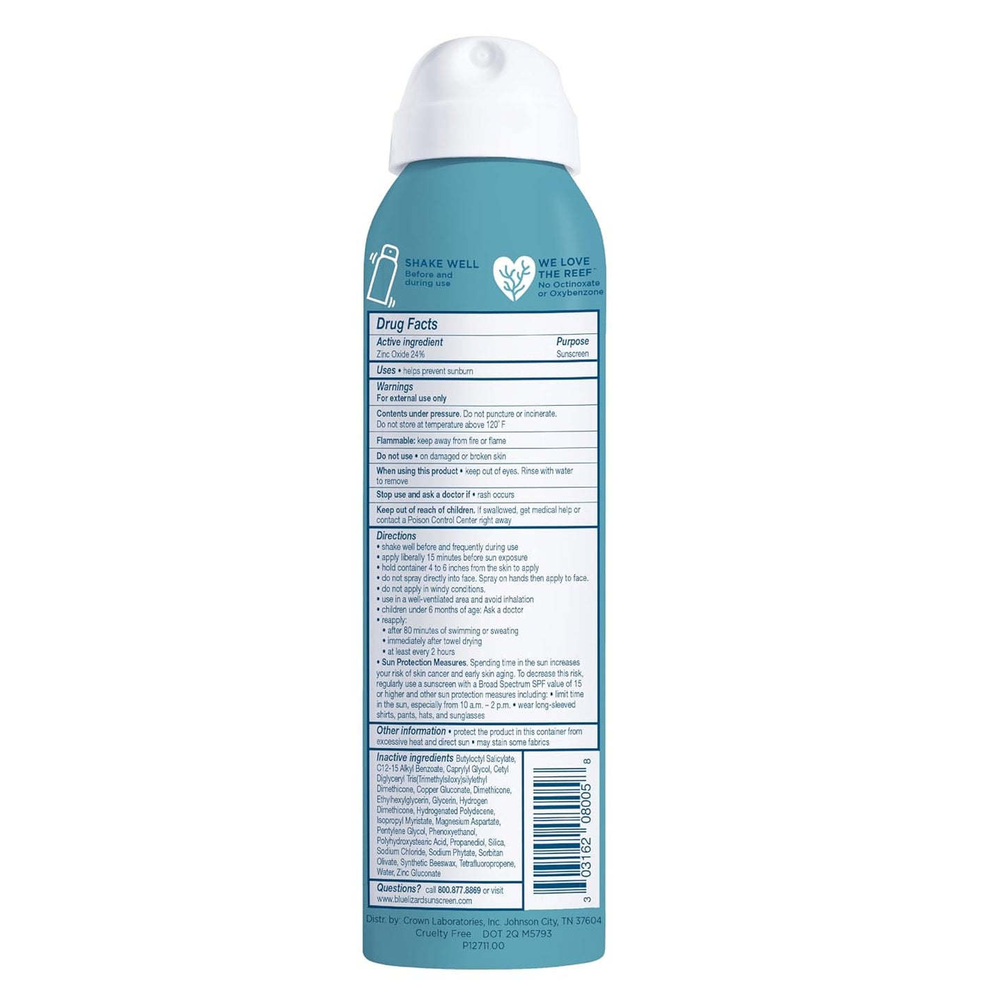 BLUE LIZARD Sport Mineral Sunscreen Spray SPF 50+ - 5 fl oz