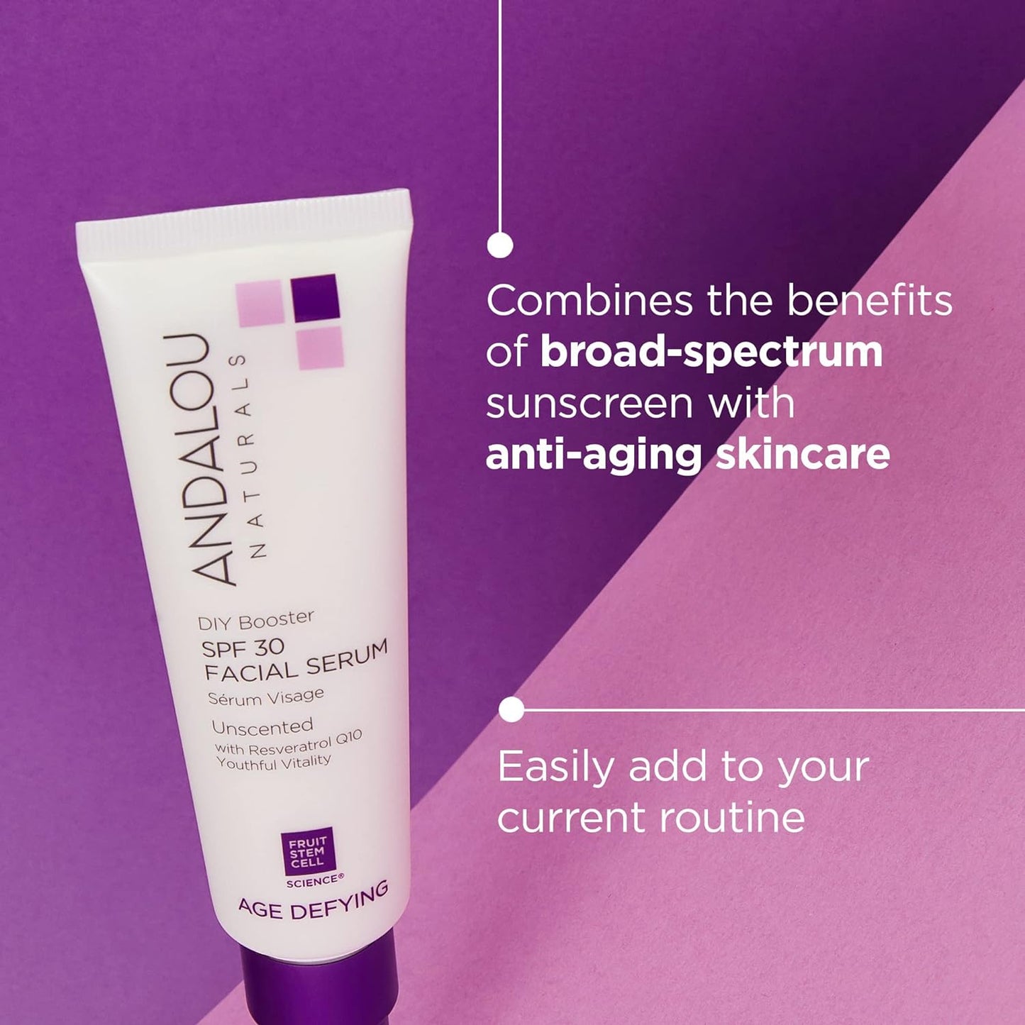 Andalou Naturals DIY Booster SPF 30 Facial Serum, 2 Fl Oz