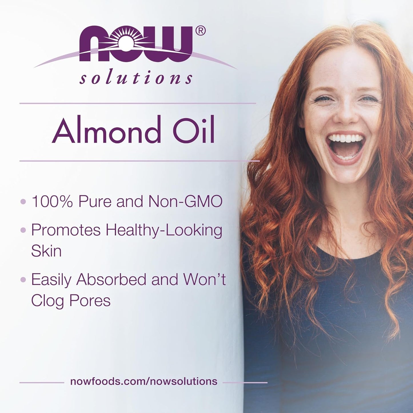 NOW Solutions, Sweet Almond Oil, 100% Pure Moisturizing Oil