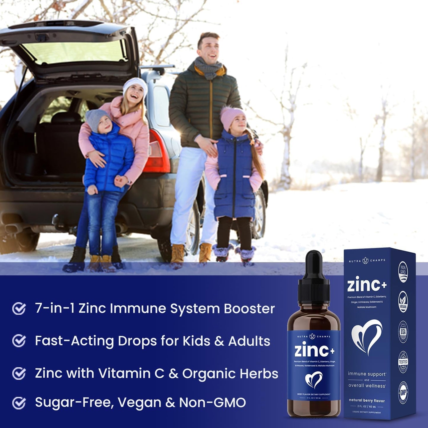 NutraChamps Zinc Liquid Supplement 60 ml