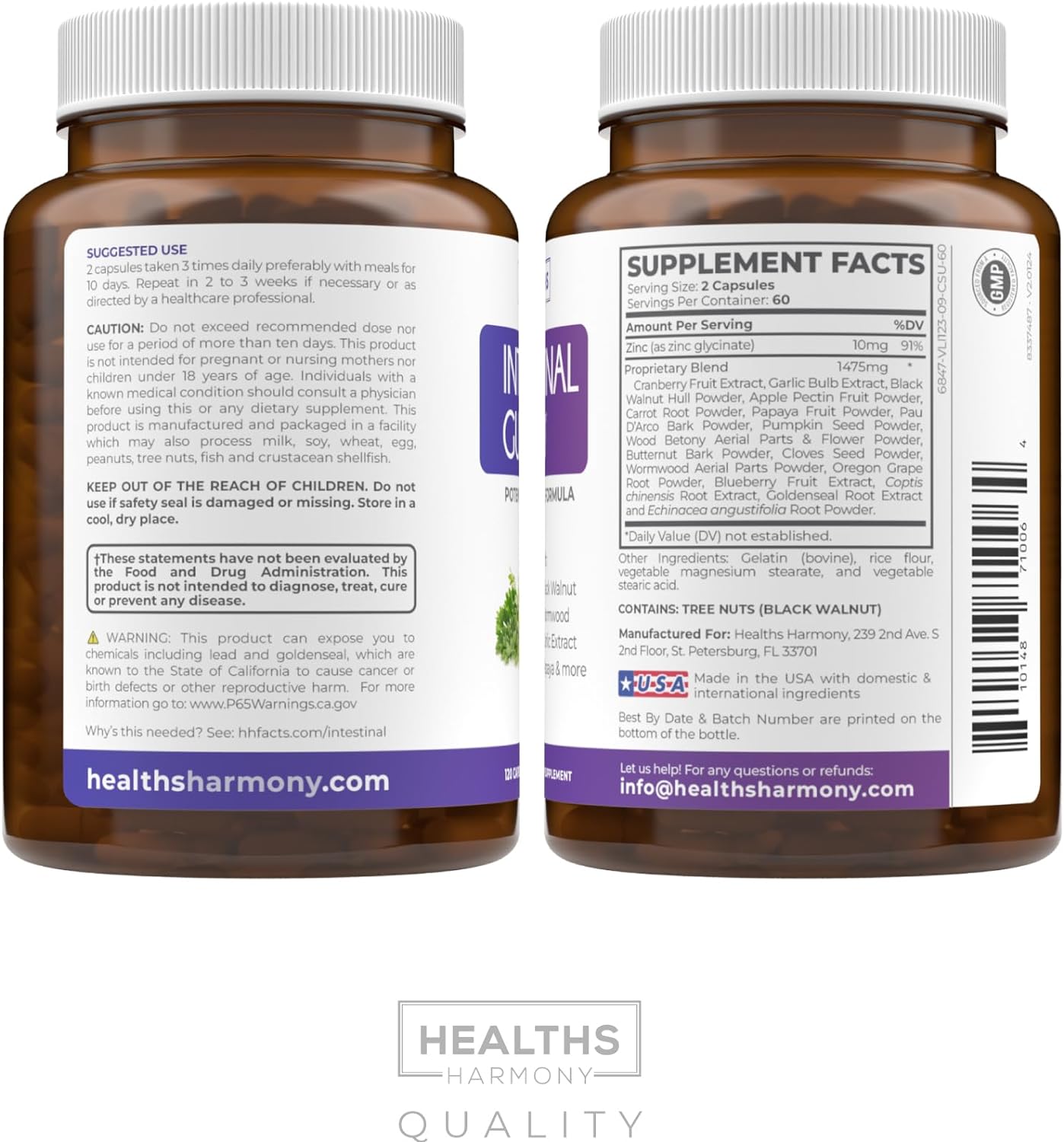 Intestinal Guard (Non-GMO) Maintain Intestinal Health-120 Capsules