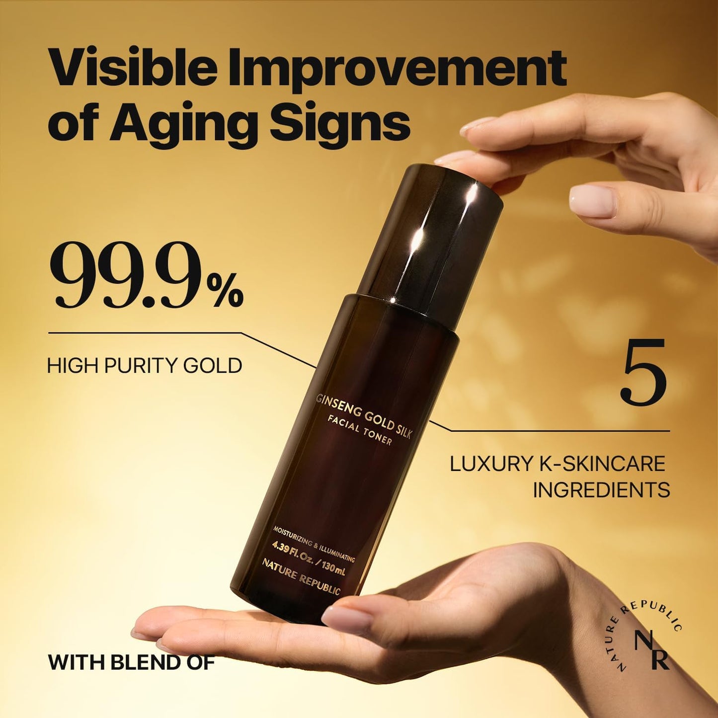 Nature Republic Ginseng Gold Silk Facial Toner - 4.39 Fl. oz.