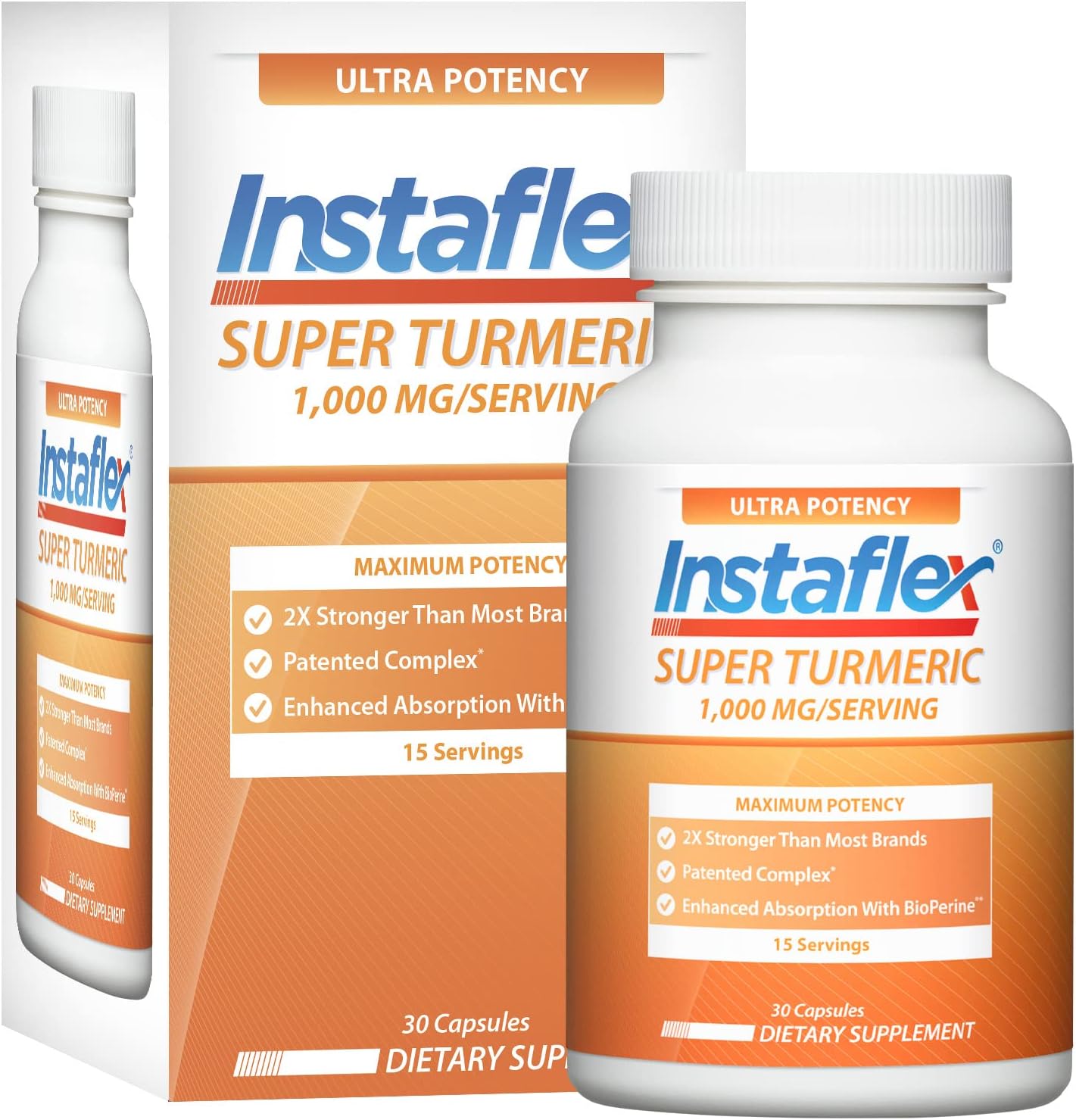 Instaflex Super Turmeric - 1000mg Turmeric Curcumin with BioPerine - 30 Count